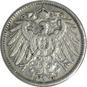 Germany 1904D Mark VF-EF